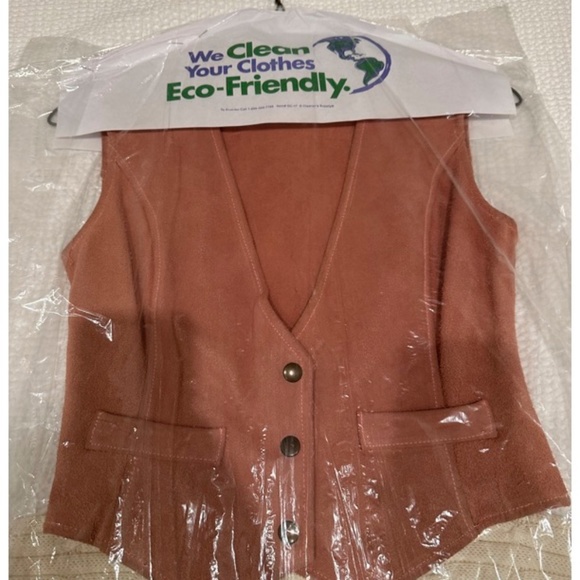 Vintage Pink Suede Vest - Picture 3 of 7